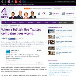 When a British Gas Twitter campaign goes wrong