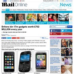 Britons bin 17m gadgets worth £762 MILLION every year