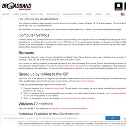 Broadband Speed Checker - How to improve broadband speed