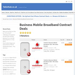 Mobile Broadband Contract deals - Vodafone Unlimited Data