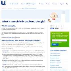 Mobile Broadband Dongles - Mobile Internet Dongle Deals & Information (misspelt 'Dongal' / 'Dongals')