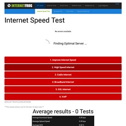 Internet Broadband Speed Test