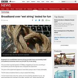 Broadband over 'wet string' tested for fun