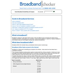 Broadband Providers Comparison for UK ADSL, Cable and Satellite