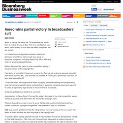 Aereo wins partial victory in broadcasters' suit