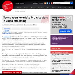 Newspapers overtake broadcasters in video streaming