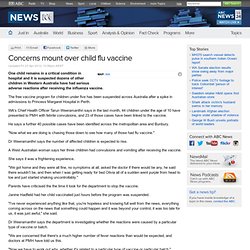 Concerns mount over child flu vaccine