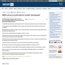 NBN roll-out could help fix mobile 'blackspots'