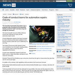Code of conduct looms for automotive repairs industry