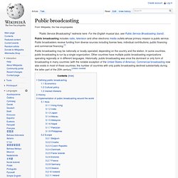 Public broadcasting