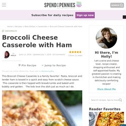 Broccoli Cheese Casserole with Ham