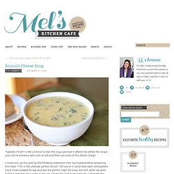 Broccoli Cheese Soup