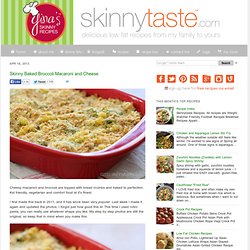 Skinny Baked Broccoli Macaroni and Cheese