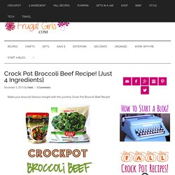 Crock Pot Broccoli Beef Recipe! {Just 4 Ingredients}
