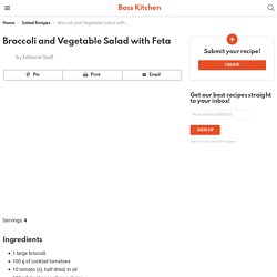 Broccoli and Vegetable Salad with Feta - Boss Kitchen