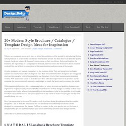 20+ Modern Style Brochure / Catalogue / Template Design Ideas for Inspiration