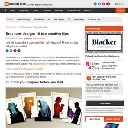 Brochure design: 10 top creative tips