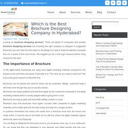 Which is the Best Brochure Designing Company in Hyderabad – Visual Catalyst