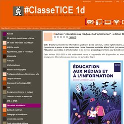 Brochure "éducation aux médias et à l'information" à l'école primaire - édition 2018