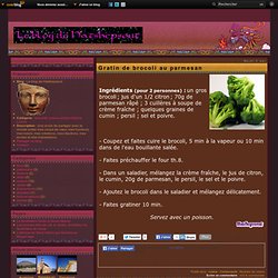 Gratin de brocoli au parmesan - Le blog de Hatshepsout
