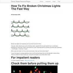 How To Fix Broken Christmas Lights The Fast Way