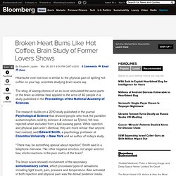 Broken Heart Burns Like Hot Coffee, Brain Study of Former Lovers Shows