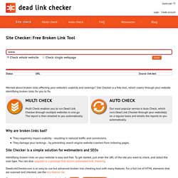 Broken Link Checker Tool - Dead Link Checker