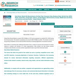 Data Broker Market Outlook to 2026 - Search4Research
