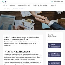 Patent broker in united states
