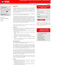 Stock Broker in India, Share Broker, Kotak Securities Stock Brok