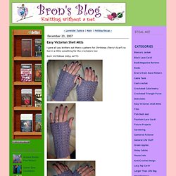 Bron&#39;s Blog II: Easy Victorian Shell Mitts