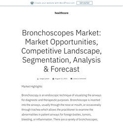 Bronchoscopes Market: Market Opportunities, Competitive Landscape, Segmentation, Analysis & Forecast – healthcare