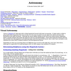 Brooke's Astronomy page