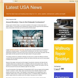 Latest USA News: Around Brooklyn: How to find Sidewalk Contractors?