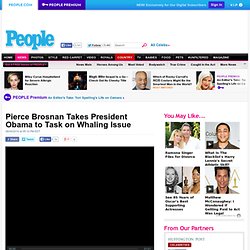 Pierce Brosnan Takes President Obama to Task on Whaling Issue -