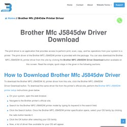 Brother Mfc J5845dw Driver Download & Install For Windows & Mac
