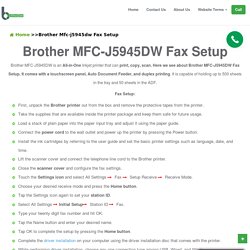 Brother MFC-J5945DW Fax Setup