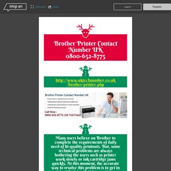Toll-Free Brother Printer Contact Number UK