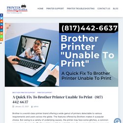 Brother Printer Unable To Print 50,30,3b,4f Dial (817) 442-6637