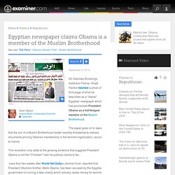 Egyptian newspaper claims Obama is a member of the Muslim Brotherhood - Virginia Beach Conservative