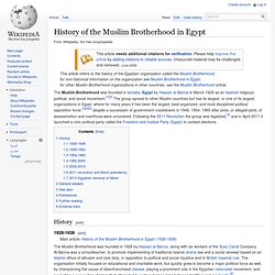 History of the Muslim Brotherhood in Egypt