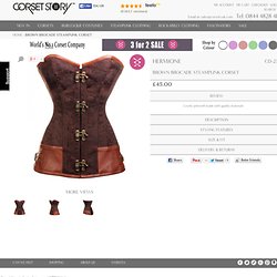 CD-235 Brocade Steampunk Corset with Clasp Fasteners