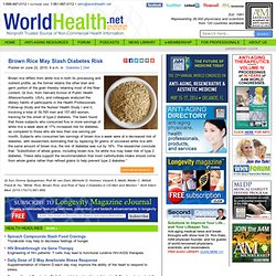 Brown Rice May Slash Diabetes Risk