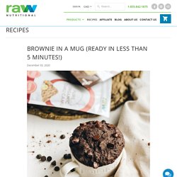 Brownie in a mug (ready in less than 5 minutes!) - RAW Nutritional