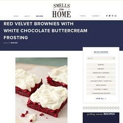 Red Velvet Brownies with White Chocolate Buttercream