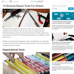 13 Browser-Based Tools For Writers