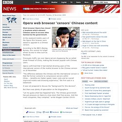 BBC Opera browser 'censors' Chinese content