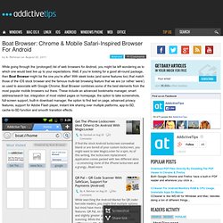 Boat Browser – Chrome / Mobile Safari Inspired Browser For Android