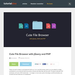 Cute File Browser with jQuery and PHP