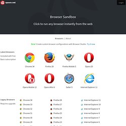 Browser Sandbox - Spoon.net